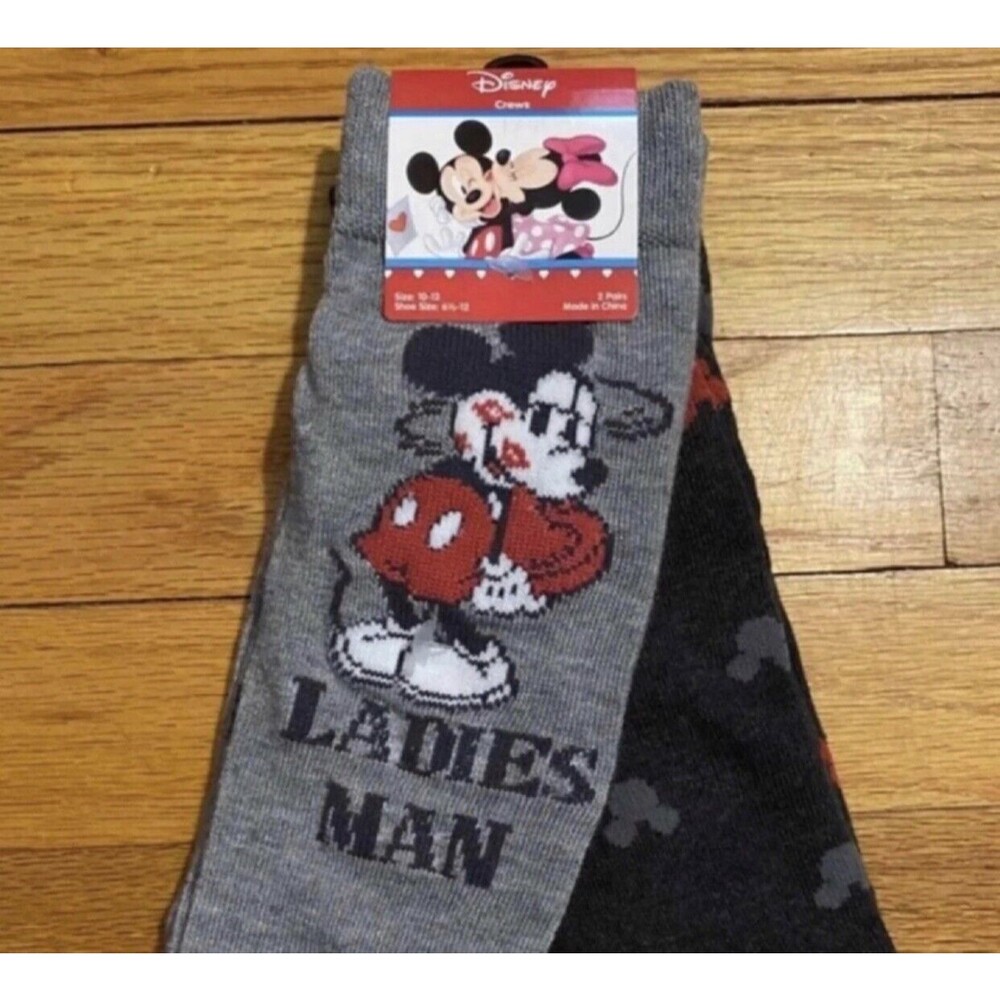 Minnie Mouse Men’s "Ladies Man" Crew Socks - 2 Pack